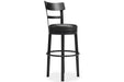 Valebeck Black Bar Height Bar Stool - D546-630 - Gate Furniture