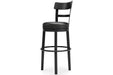 Valebeck Black Bar Height Bar Stool - D546-630 - Gate Furniture