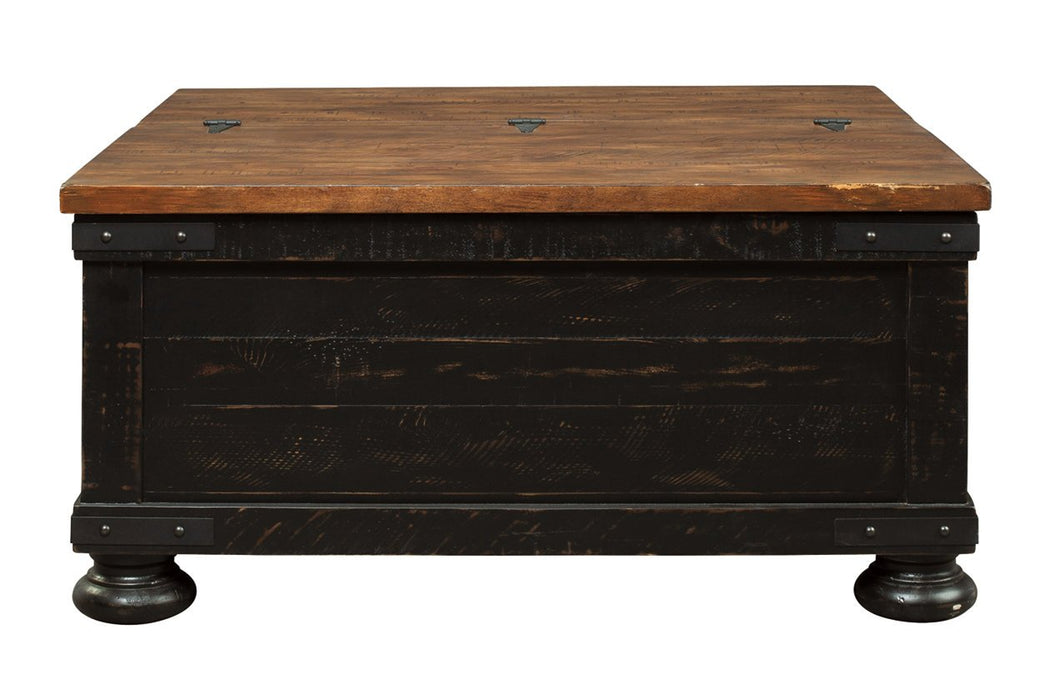 Valebeck Black/Brown Coffee Table with Lift Top - T468-00 - Gate Furniture