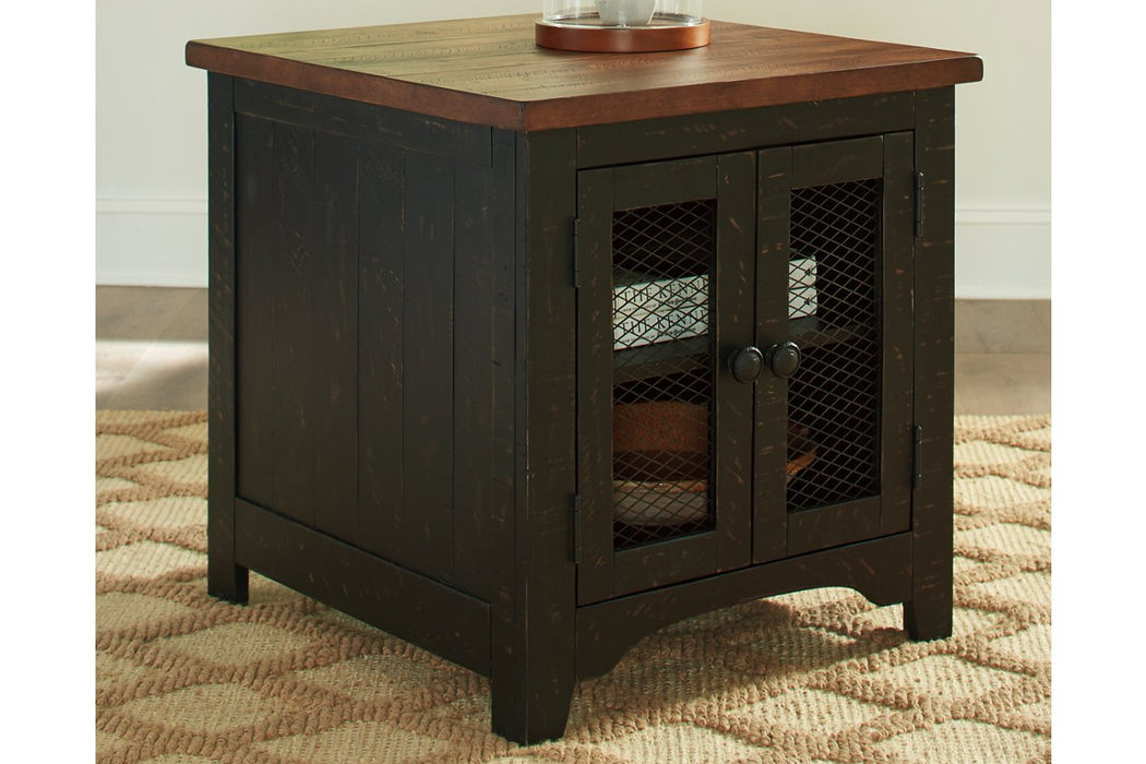 Valebeck Black/Brown End Table - T468-3 - Gate Furniture
