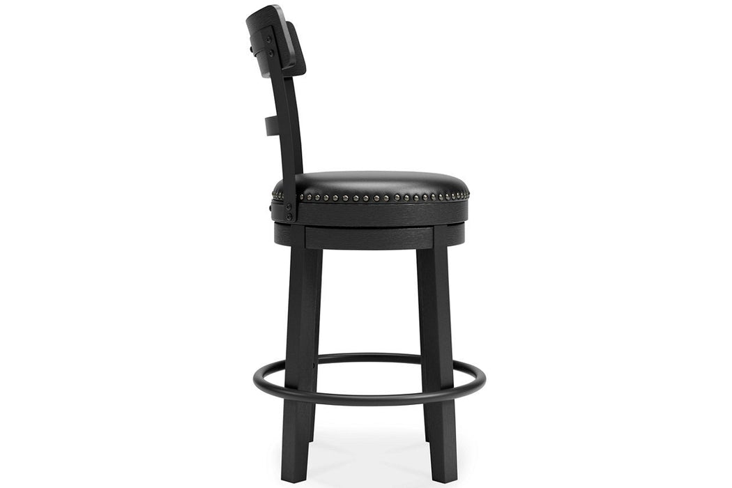Valebeck Black Counter Height Bar Stool - D546-624 - Gate Furniture