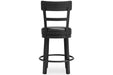 Valebeck Black Counter Height Bar Stool - D546-624 - Gate Furniture