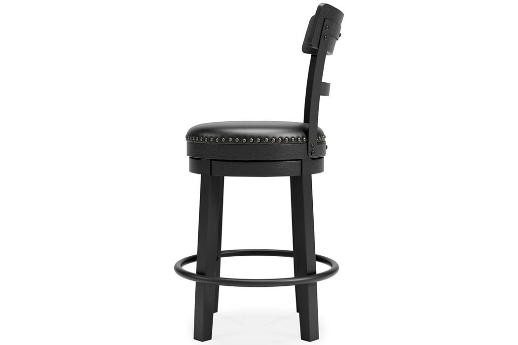 Valebeck Black Counter Height Bar Stool - D546-624 - Gate Furniture
