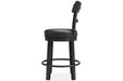 Valebeck Black Counter Height Bar Stool - D546-624 - Gate Furniture