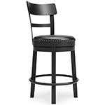 Valebeck Black Counter Height Bar Stool - D546-624 - Gate Furniture
