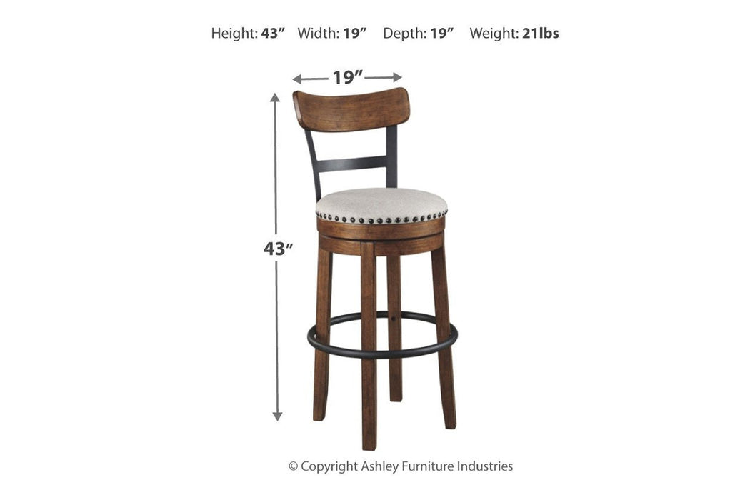 Valebeck Brown Bar Height Bar Stool - D546-430 - Gate Furniture