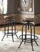Valebeck Brown/Black Bar Height Bar Stool (Set of 2) - D546-230 - Gate Furniture