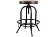 Valebeck Brown/Black Bar Height Bar Stool (Set of 2) - D546-230 - Gate Furniture