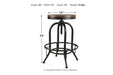 Valebeck Brown/Black Bar Height Bar Stool (Set of 2) - D546-230 - Gate Furniture
