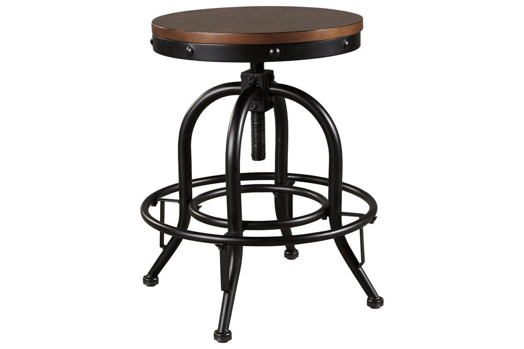 Valebeck Brown/Black Counter Height Bar Stool (Set of 2) - D546-224 - Gate Furniture