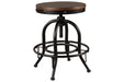 Valebeck Brown/Black Counter Height Bar Stool (Set of 2) - D546-224 - Gate Furniture