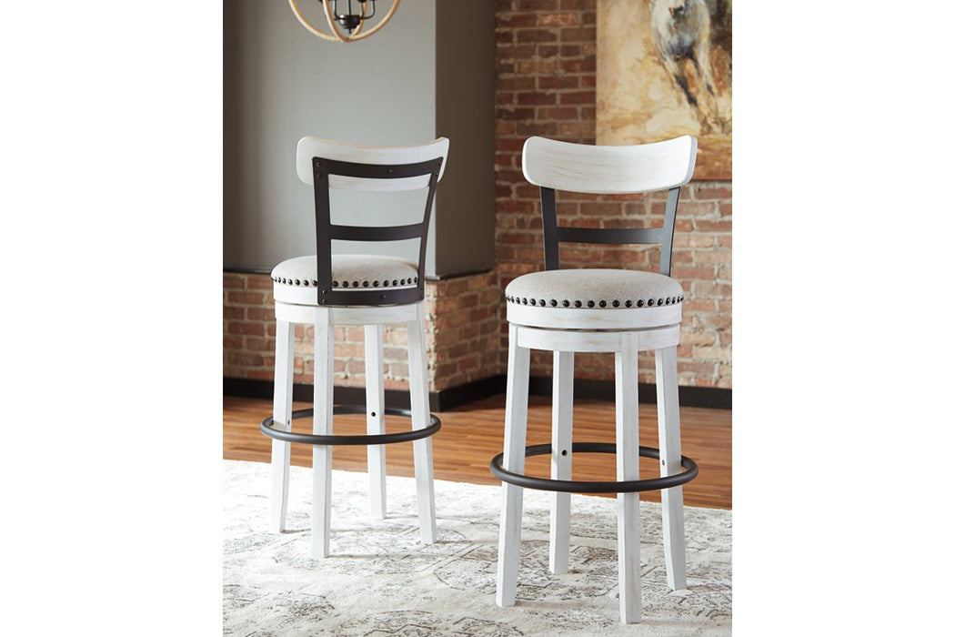 Valebeck White Bar Height Bar Stool - D546-530 - Gate Furniture