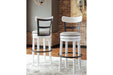 Valebeck White Bar Height Bar Stool - D546-530 - Gate Furniture