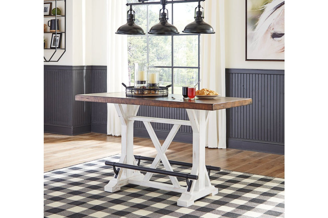 Valebeck White/Brown Counter Height Dining Table - D546-13 - Gate Furniture
