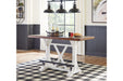 Valebeck White/Brown Counter Height Dining Table - D546-13 - Gate Furniture