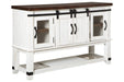 Valebeck White/Brown Dining Server - D546-60 - Gate Furniture
