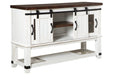 Valebeck White/Brown Dining Server - D546-60 - Gate Furniture