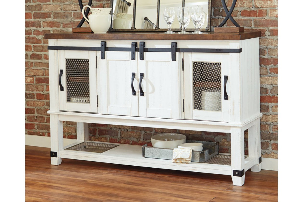 Valebeck White/Brown Dining Server - D546-60 - Gate Furniture