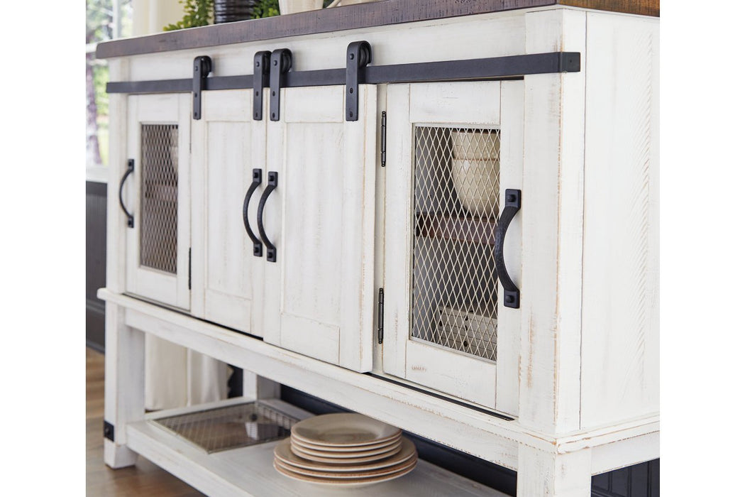 Valebeck White/Brown Dining Server - D546-60 - Gate Furniture