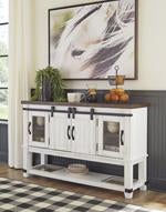 Valebeck White/Brown Dining Server - D546-60 - Gate Furniture