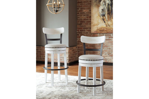 Valebeck White Counter Height Bar Stool - D546-524 - Gate Furniture