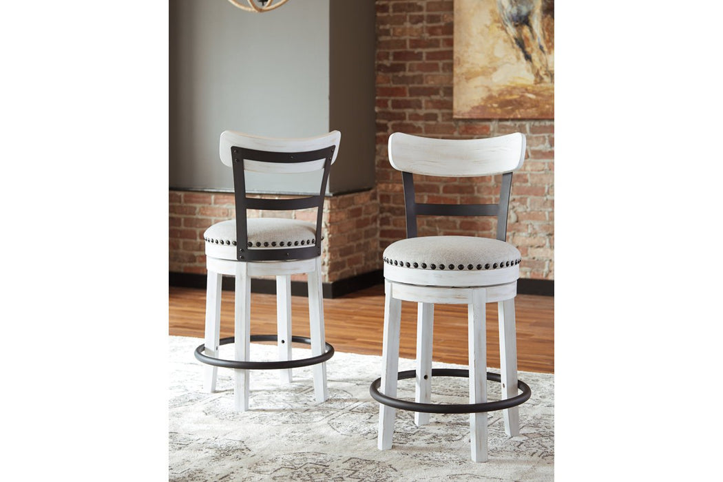 Valebeck White Counter Height Bar Stool - D546-524 - Gate Furniture
