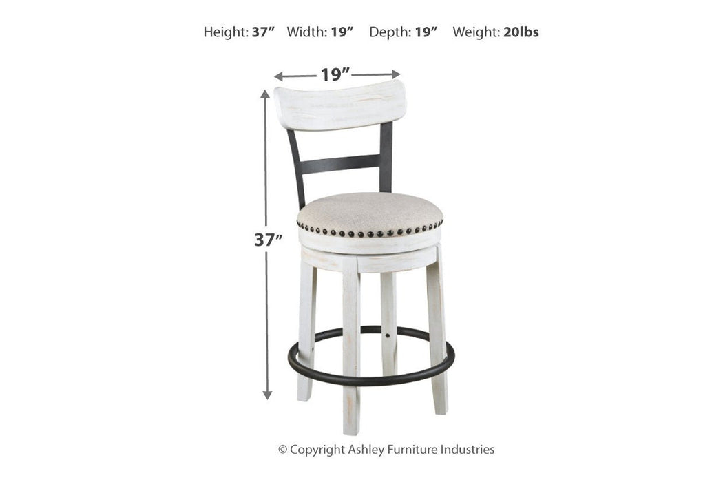 Valebeck White Counter Height Bar Stool - D546-524 - Gate Furniture