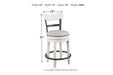 Valebeck White Counter Height Bar Stool - D546-524 - Gate Furniture