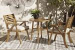 Vallerie Brown Outdoor Chairs with Table Set (Set of 3) - P305-050 - Gate Furniture