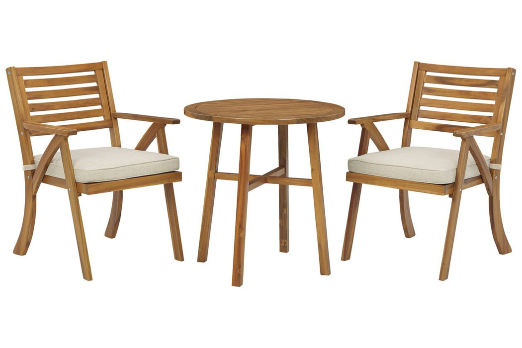 Vallerie Brown Outdoor Chairs with Table Set (Set of 3) - P305-050 - Gate Furniture