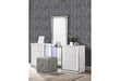 Aspen White Queen Bed Group With Vanity Set With Led - ASPEN-WH-QBG W/VANITY SET - Gate Furniture