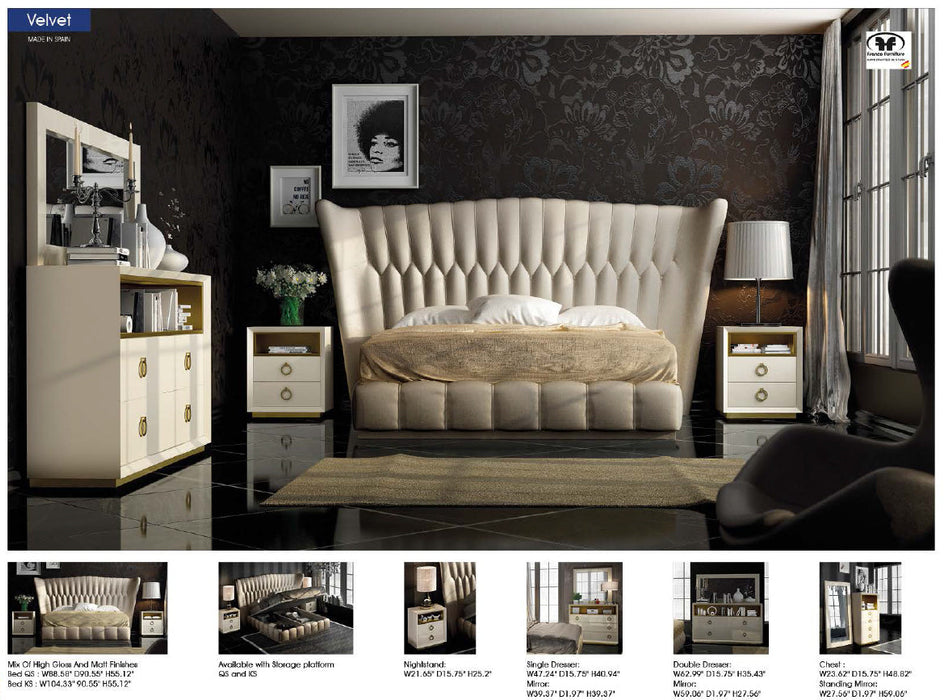 Velvet Bedroom Set - Gate Furniture