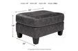Venaldi Gunmetal Ottoman - 9150114 - Gate Furniture