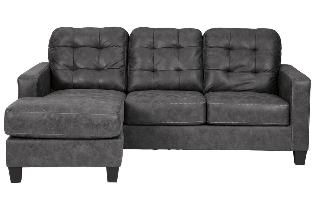 Venaldi Gunmetal Sofa Chaise - 9150118 - Gate Furniture