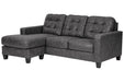 Venaldi Gunmetal Sofa Chaise - 9150118 - Gate Furniture