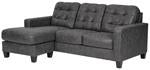 Venaldi Gunmetal Sofa Chaise - 9150118 - Gate Furniture