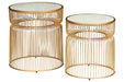 Vernway White/Gold Finish Accent Table (Set of 2) - A4000250 - Gate Furniture
