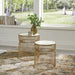 Vernway White/Gold Finish Accent Table (Set of 2) - A4000250 - Gate Furniture