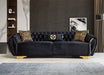 Victoria Black Velvet Sofa & Loveseat - VICTORIABLACK-SL - Gate Furniture