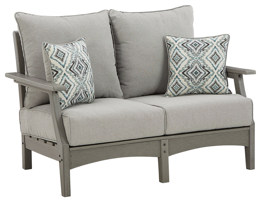Visola Outdoor Loveseat with Cushion - P802-835 - In Stock Furniture