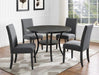 Wallace Gray/Black Round Dining Set - Gate Furniture