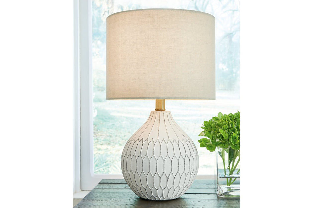 Wardmont White Table Lamp - L180094 - Gate Furniture