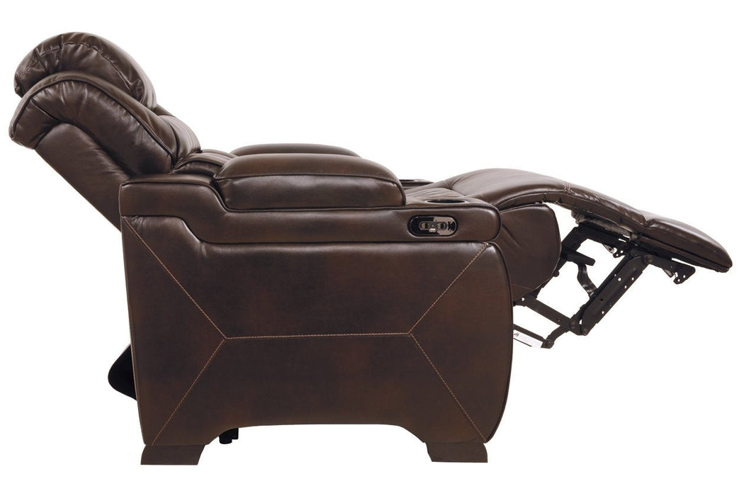 Warnerton Chocolate Power Recliner - 7540713 - Gate Furniture