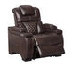 Warnerton Chocolate Power Recliner - 7540713 - Gate Furniture