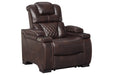 Warnerton Chocolate Power Recliner - 7540713 - Gate Furniture