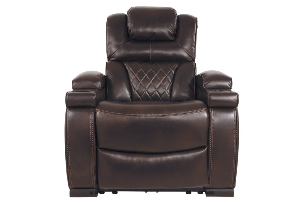 Warnerton Chocolate Power Recliner - 7540713 - Gate Furniture