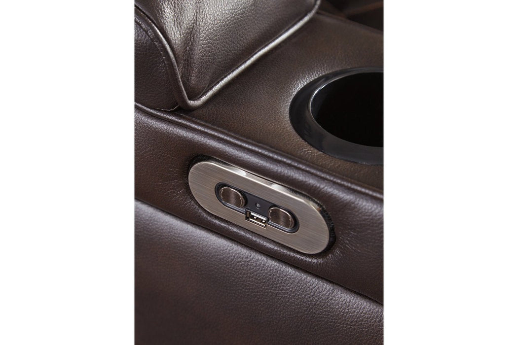Warnerton Chocolate Power Recliner - 7540713 - Gate Furniture