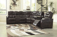 Warnerton Chocolate Power Reclining Sectional - Gate Furniture