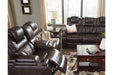 Warnerton Chocolate Power Reclining Sofa - 7540715 - Gate Furniture