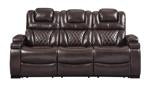 Warnerton Chocolate Power Reclining Sofa - 7540715 - Gate Furniture